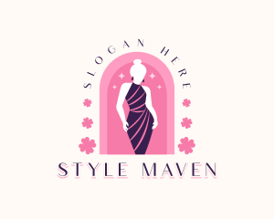 Fashionista Gown Stylist logo design