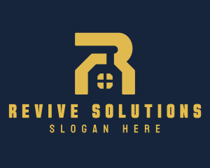 Home Structure Letter R logo design