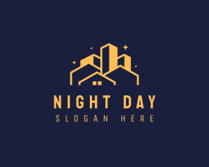 Night Urban City Metropolis logo design