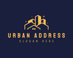 Night Urban City Metropolis logo design