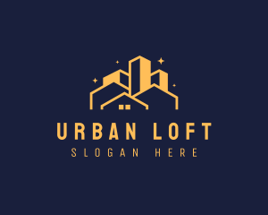 Night Urban City Metropolis logo design