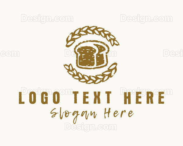 Wheat Loaf Bread Logo