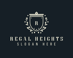 Regal Flower Shield logo design