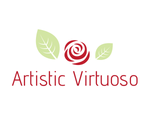 Red Rose Flower logo design