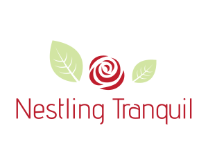 Red Rose Flower logo design