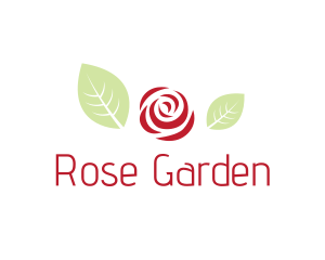 Red Rose Flower logo