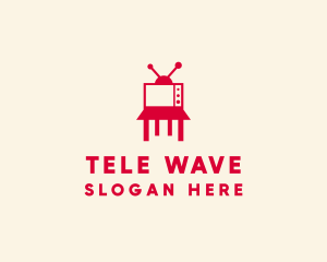 Television Chair Furniture logo design