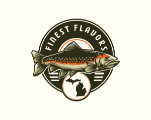 Brook Trout Fish logo