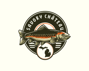 Brook Trout Fish logo design