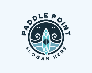 Kayak Paddle Watersports logo design