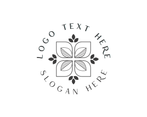 Organic Leaf Floral logo