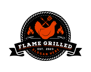 Roasted Chicken Grill logo design