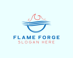 Fire Cooling Ventilation logo design