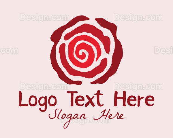 Red Rose Doodle Logo