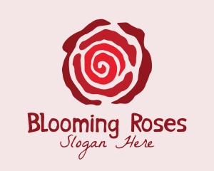 Red Rose Doodle  logo design