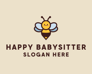 Baby Bee Cartoon logo design