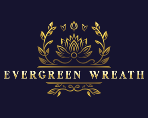 Lotus Luxury Wreath logo design