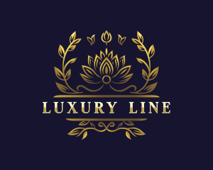 Lotus Luxury Wreath logo design