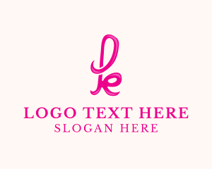 Trendy - Fancy Pink Letter K logo design