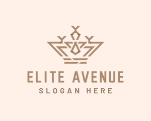 Expensive Geometric Crown logo design