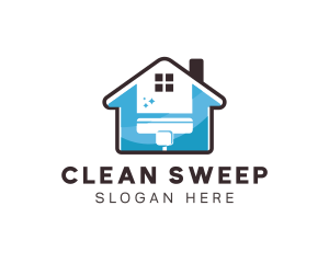 Cleaning House Housekeeping logo design