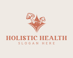 Shrooms Natural Holistic logo design