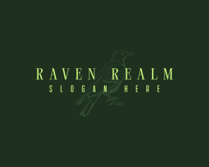 Wildlife Raven Bird logo