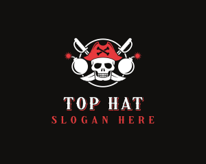 Pirate Skull Explosives logo design