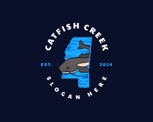 Catfish Mississippi Fish logo