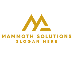 Modern Mountain Letter M logo design