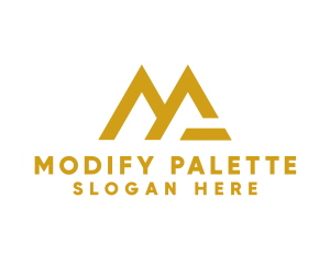 Modern Mountain Letter M logo design