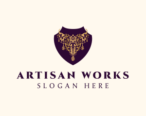 Luxury Necklace Jewelry logo design