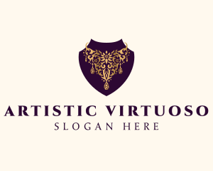 Luxury Necklace Jewelry logo design