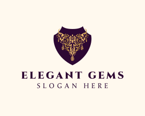 Luxury Necklace Jewelry logo design