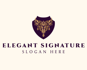 Luxury Necklace Jewelry logo design