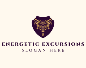 Luxury Necklace Jewelry logo design