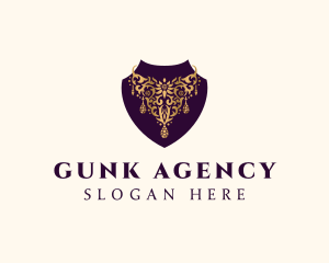 Luxury Necklace Jewelry logo design