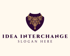 Luxury Necklace Jewelry logo design