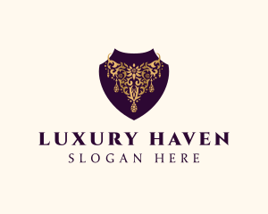 Luxury Necklace Jewelry logo design