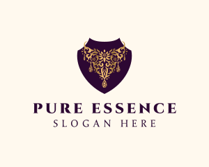 Luxury Necklace Jewelry logo design