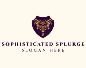 Luxury Necklace Jewelry logo design