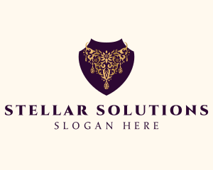 Luxury Necklace Jewelry logo design