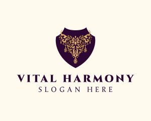 Luxury Necklace Jewelry logo design