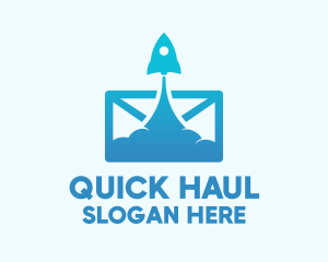 Mail Rocket Launch logo design