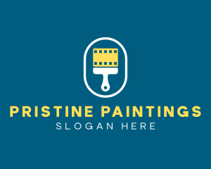 Paint Brush Cinema  logo design