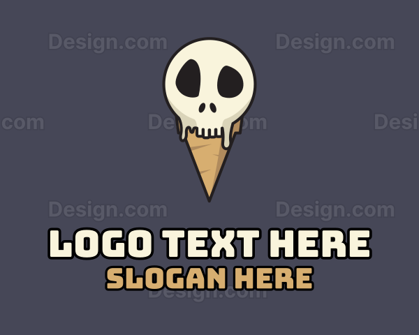 Skull Ice Cream Logo