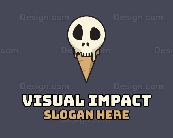 Skull Ice Cream Logo