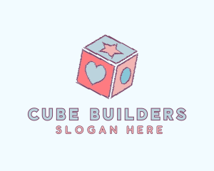 Nursery Shape Cube Toy logo design