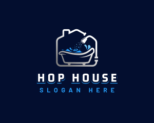 Water Pipe House Shower logo design