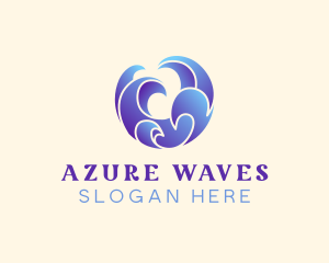 Swoosh Ocean Wave  logo design